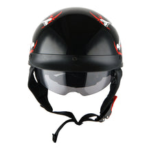 1Storm Motorcycle Half Face Helmet Mopeds Scooter Pilot with retratable Inner Smoked Visor: HKY205V