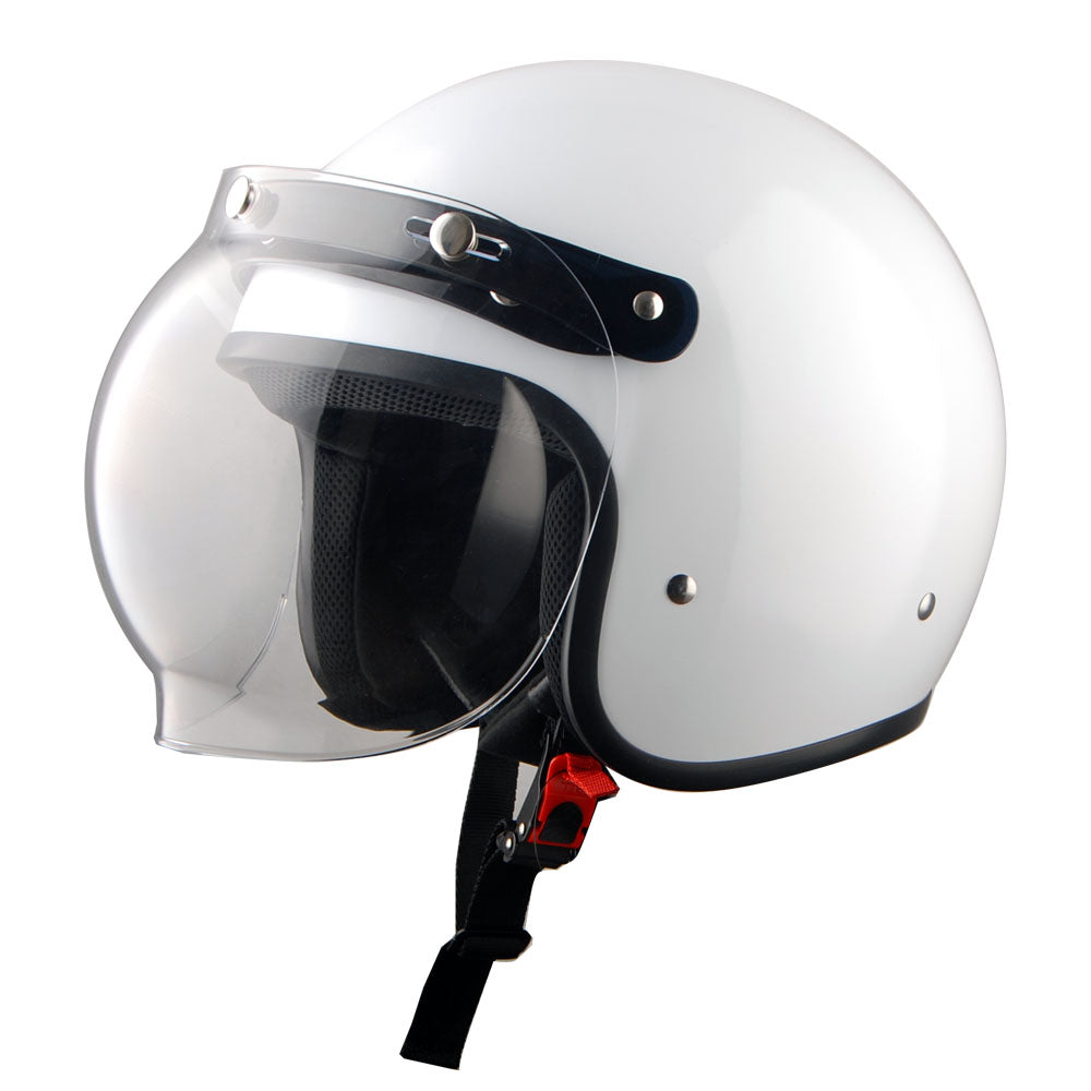 1Storm Motorcycle Open Face Helmet Mopeds Scooter Pilot Half Face Helmet with Detachable Clear Shield: HKY207Clear