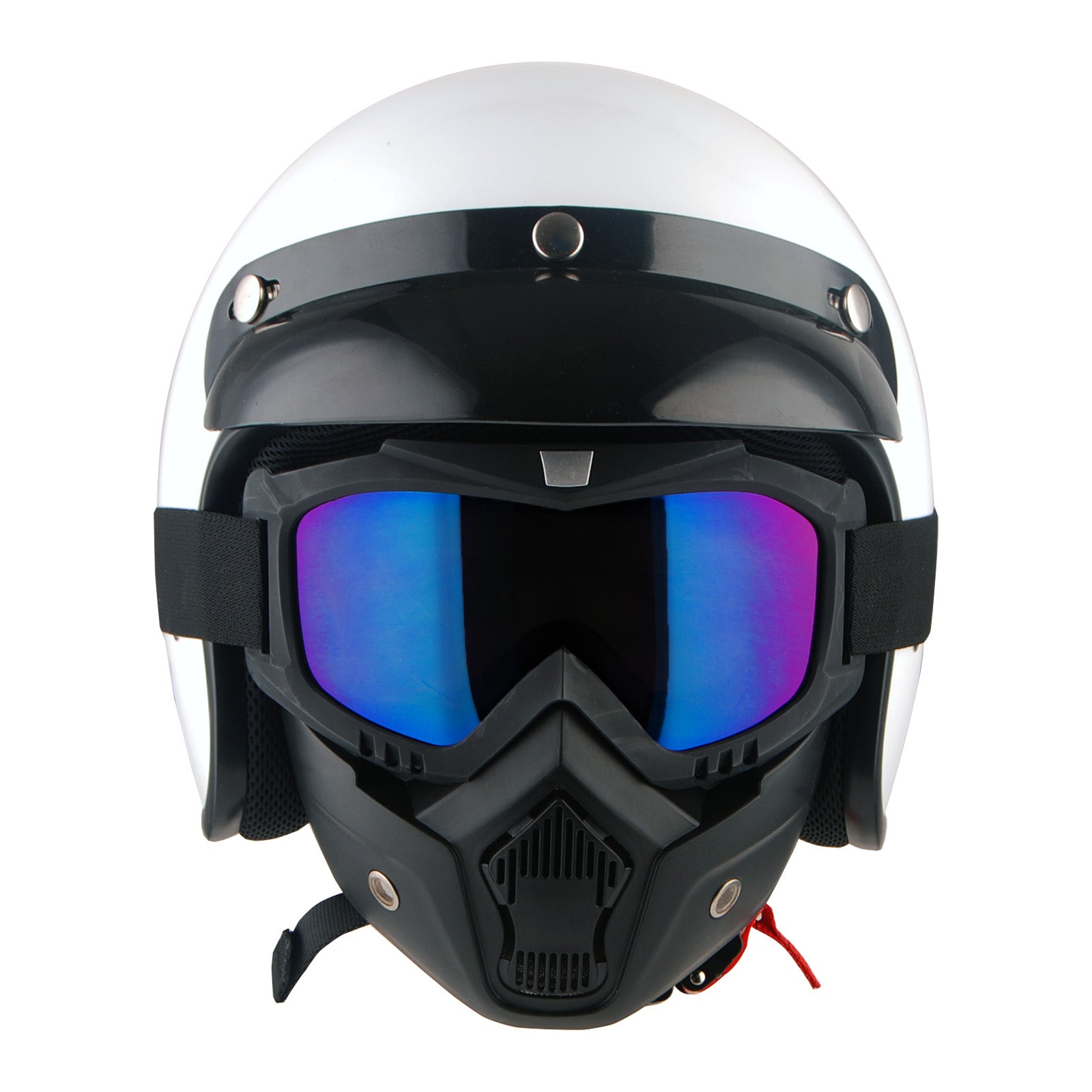 open face helmet and goggles 1Storm Motorcycle Open Face Helmet Mopeds Scooter Pilot Half Face Helm – 1Storm Helmet