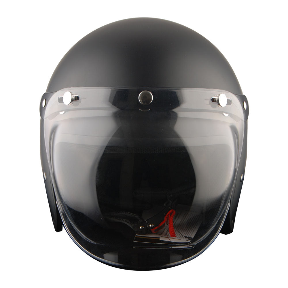 1Storm Motorcycle Open Face Helmet Mopeds Scooter Pilot Half Face Helmet with Detachable Clear Shield: HKY207Clear