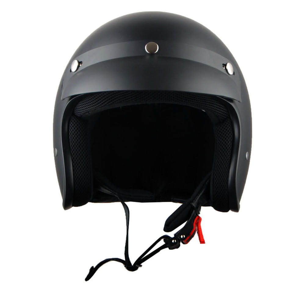 1Storm Motorcycle Open Face Helmet Mopeds Scooter Pilot Half Face Helmet with Peak Visor, HKY207 + Tinted Goggle Bundle