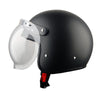 1Storm Motorcycle Open Face Helmet Mopeds Scooter Pilot Half Face Helmet with Detachable Clear Shield: HKY207Clear