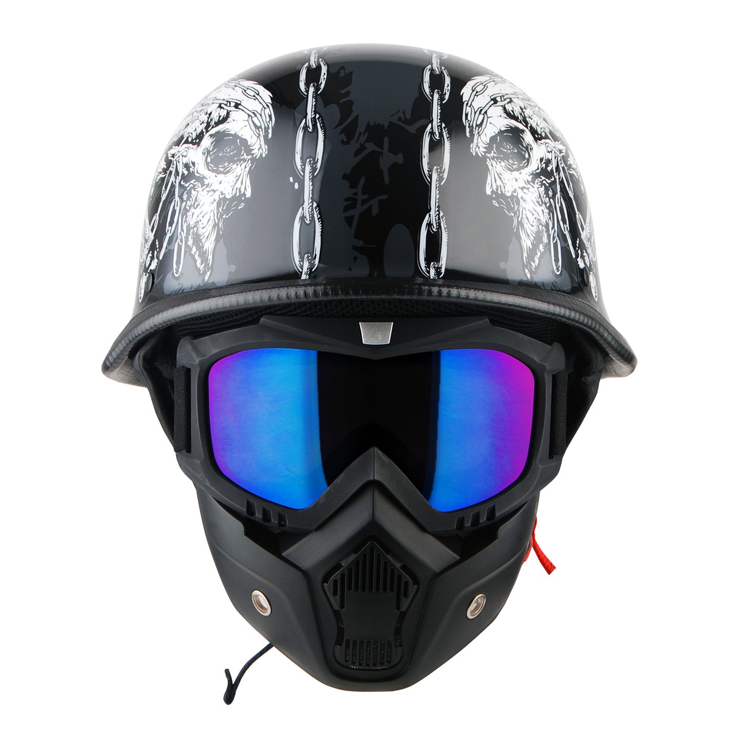 1Storm Novelty Motorcycle Half Face Helmet German Style DOT