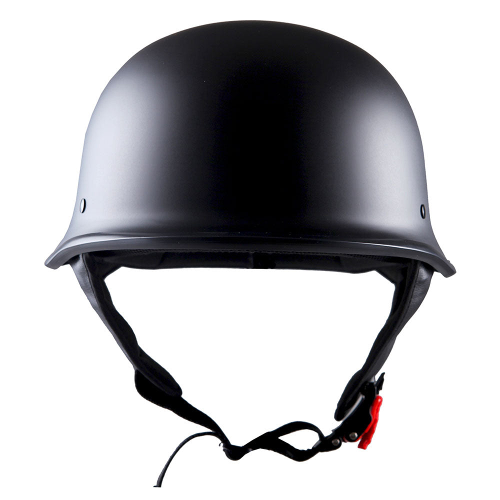 1Storm Novelty Motorcycle Half Face Helmet German Style DOT Approved: HKY602 + Black Tinted Goggle Bundle