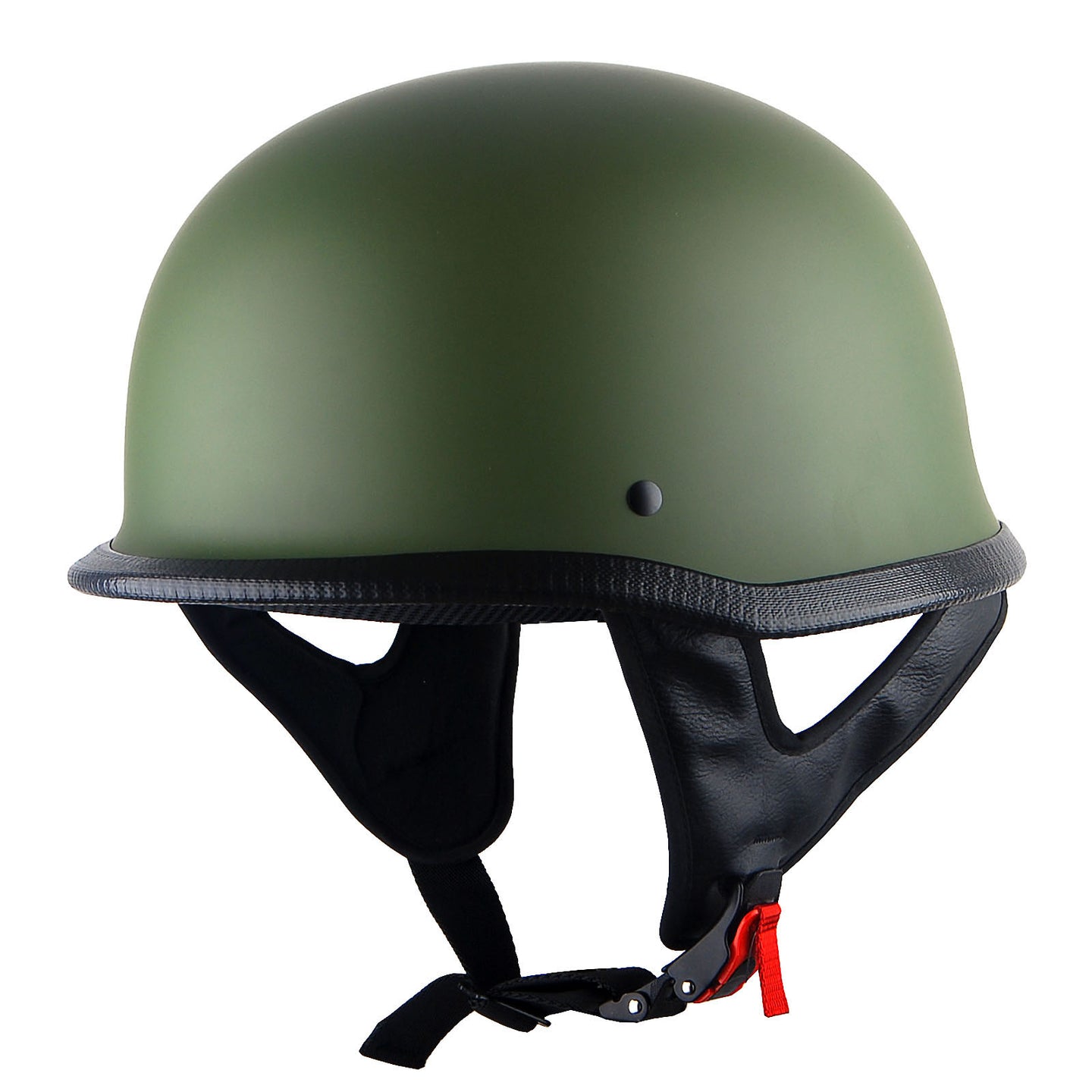 1Storm Novelty Motorcycle Half Face Helmet German Style DOT Approved: HKY602 + Black Tinted Goggle Bundle