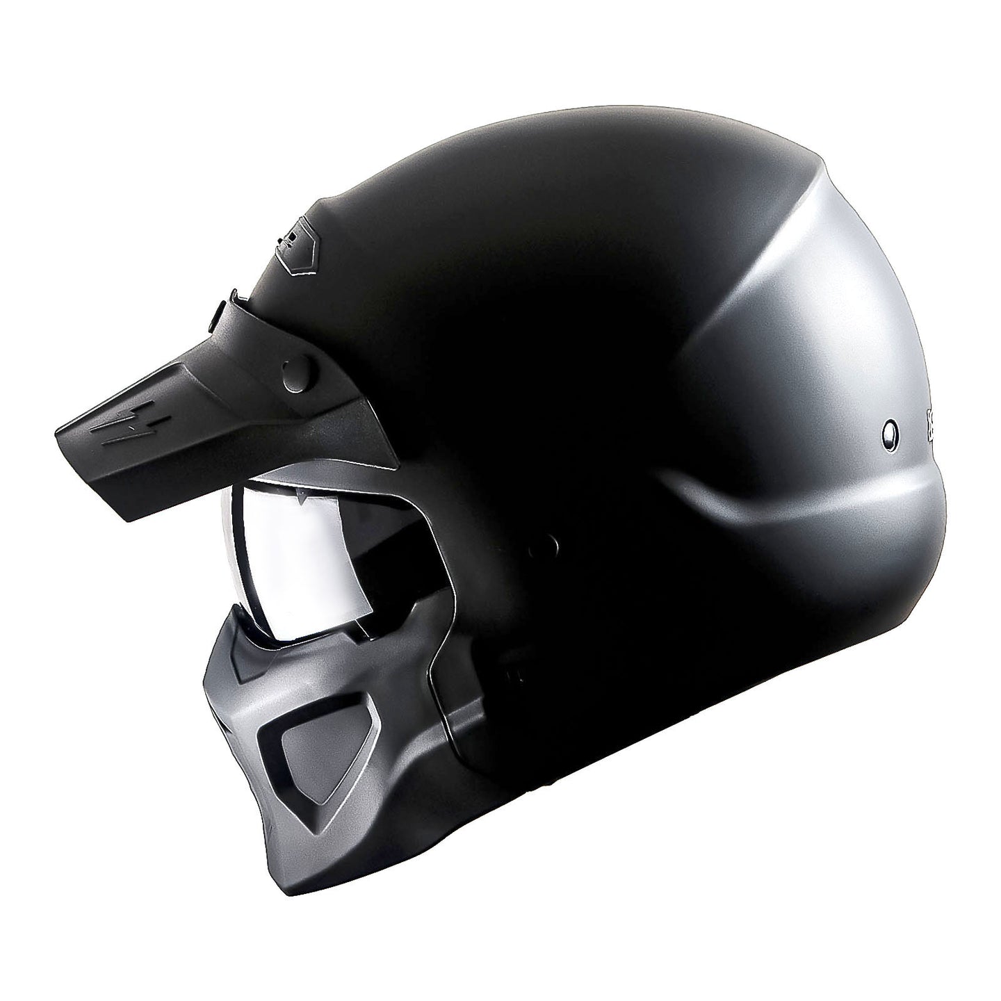 1Storm Motorcycle Full Face Helmet Open Face Helmet with Smoked Shield (Detachable Visor & Face Mask): HKY881S-E