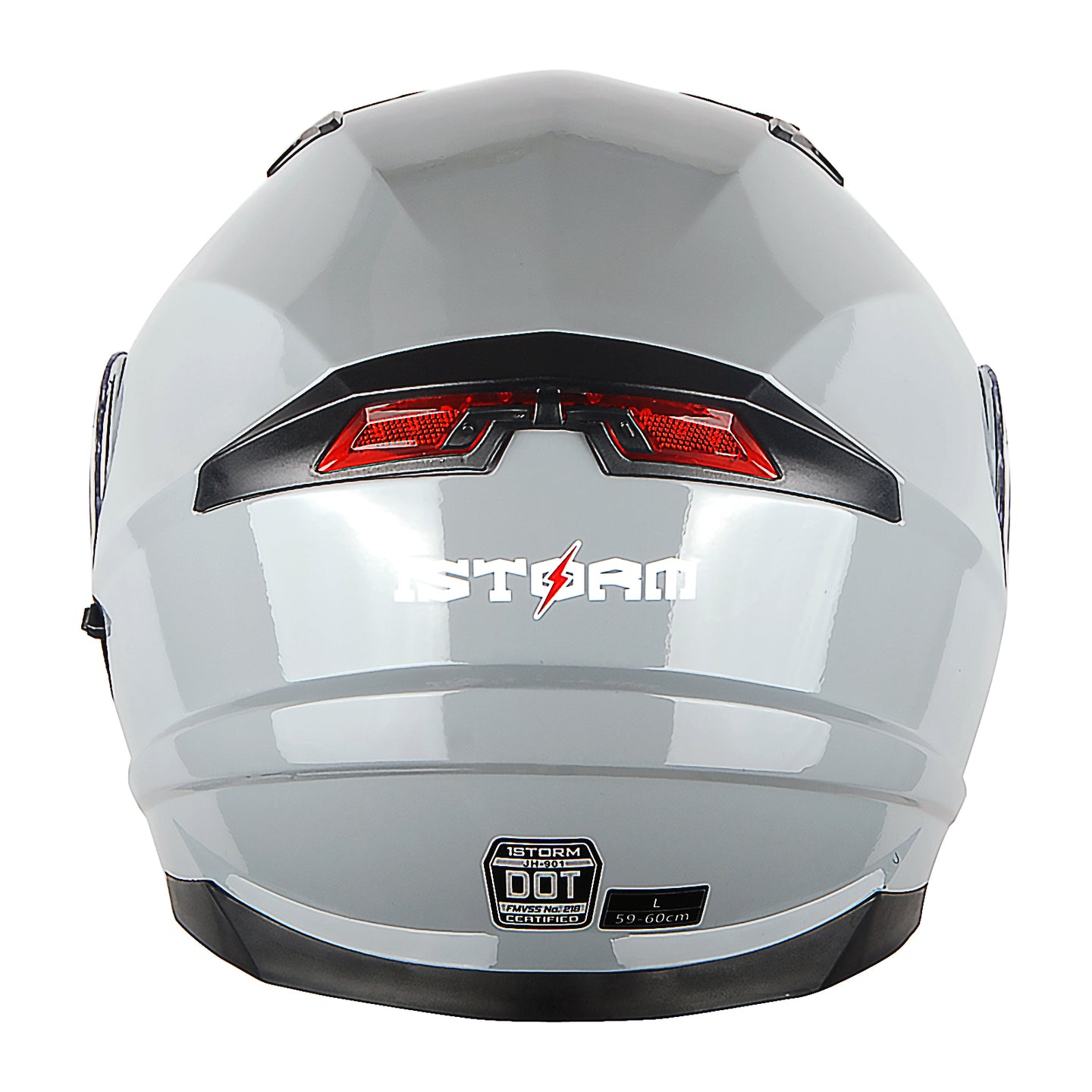 1Storm New Motorcycle Bike Modular Full Face Helmet Dual Visor Sun Shield with LED Tail Light + Motorcycle Bluetooth Headset: Modular901