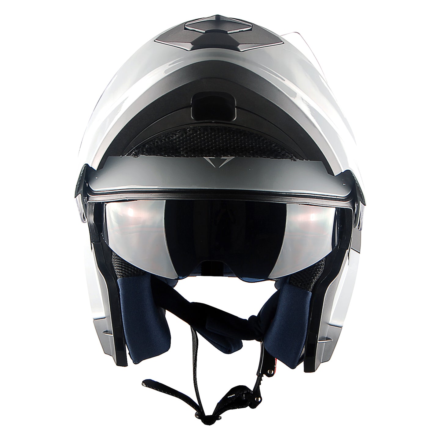 1Storm New Motorcycle Bike Modular Full Face Helmet Dual Visor Sun Shield with LED Tail Light + Motorcycle Bluetooth Headset: Modular901
