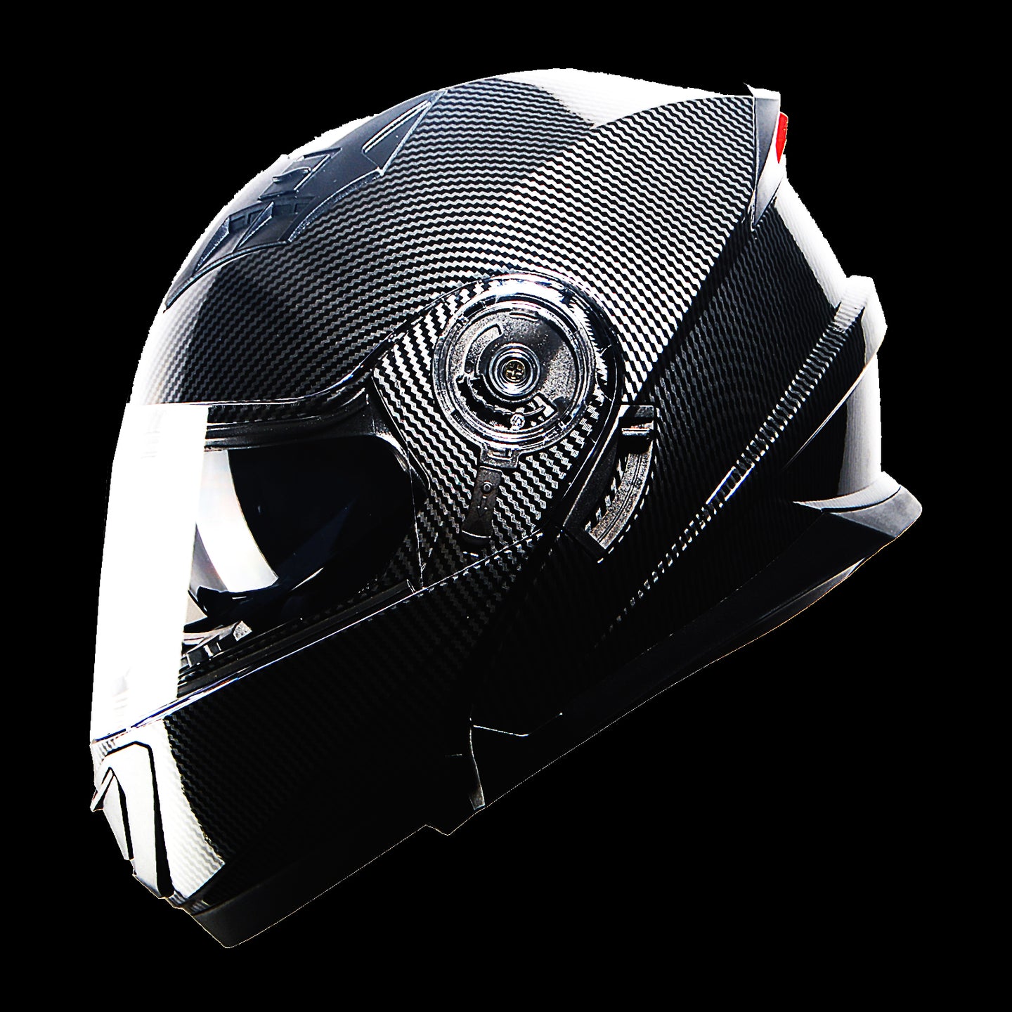 1Storm New Motorcycle Bike Modular Full Face Helmet Dual Visor Sun Shield with LED Tail Light + Motorcycle Bluetooth Headset: Modular901