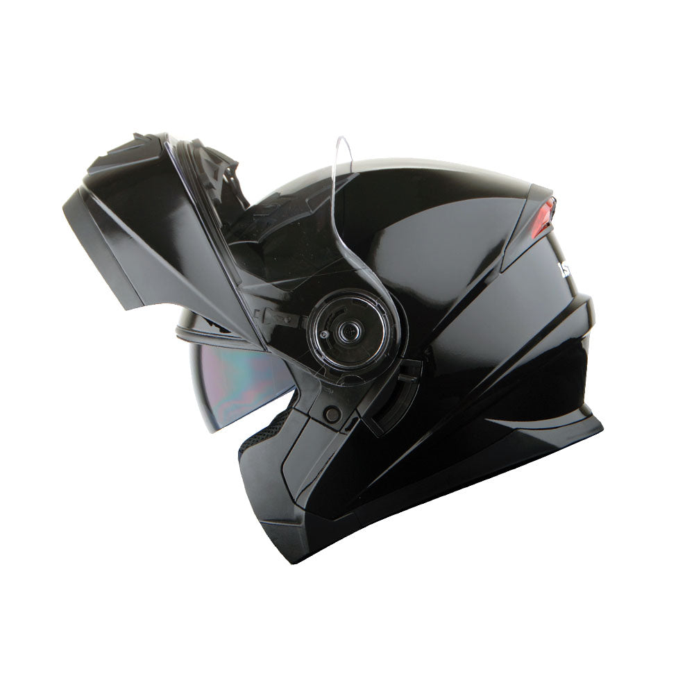 1Storm Motorcycle Modular Dual Visor Modular901 with LED Tail Light Glossy Black / M(57-58 cm 22.4/22.8 Inch ) 1Storm Motorcycle Modular Dual Visor Modular901 with LED Tail Light Glossy Black / M(57-58 cm 22.4/22.8 Inch )