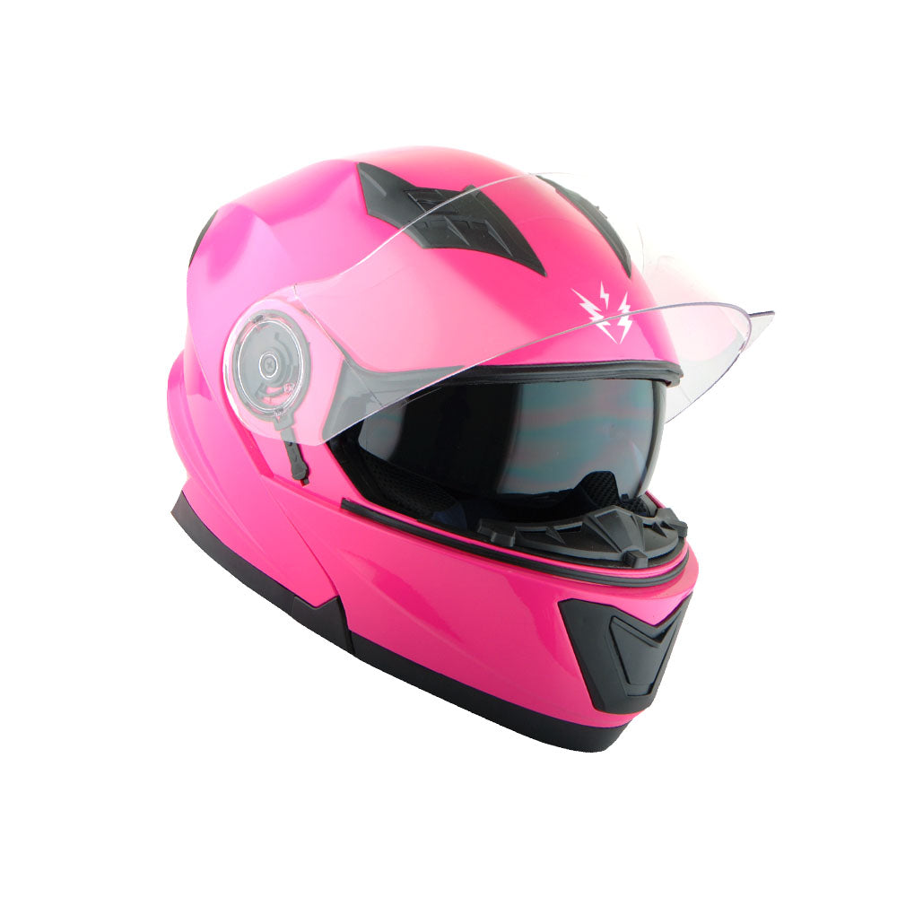 1Storm New Motorcycle Bike Modular Full Face Helmet Dual Visor Sun Shield NOLED901 Glossy Pink No Light / S(55-56 cm 21.7/22.0 Inch ) 1Storm New Motorcycle Bike Modular Full Face Helmet Dual Visor Sun Shield NOLED901 Glossy Pink No Light / S(55-56 cm 21.7/22.0 Inch )