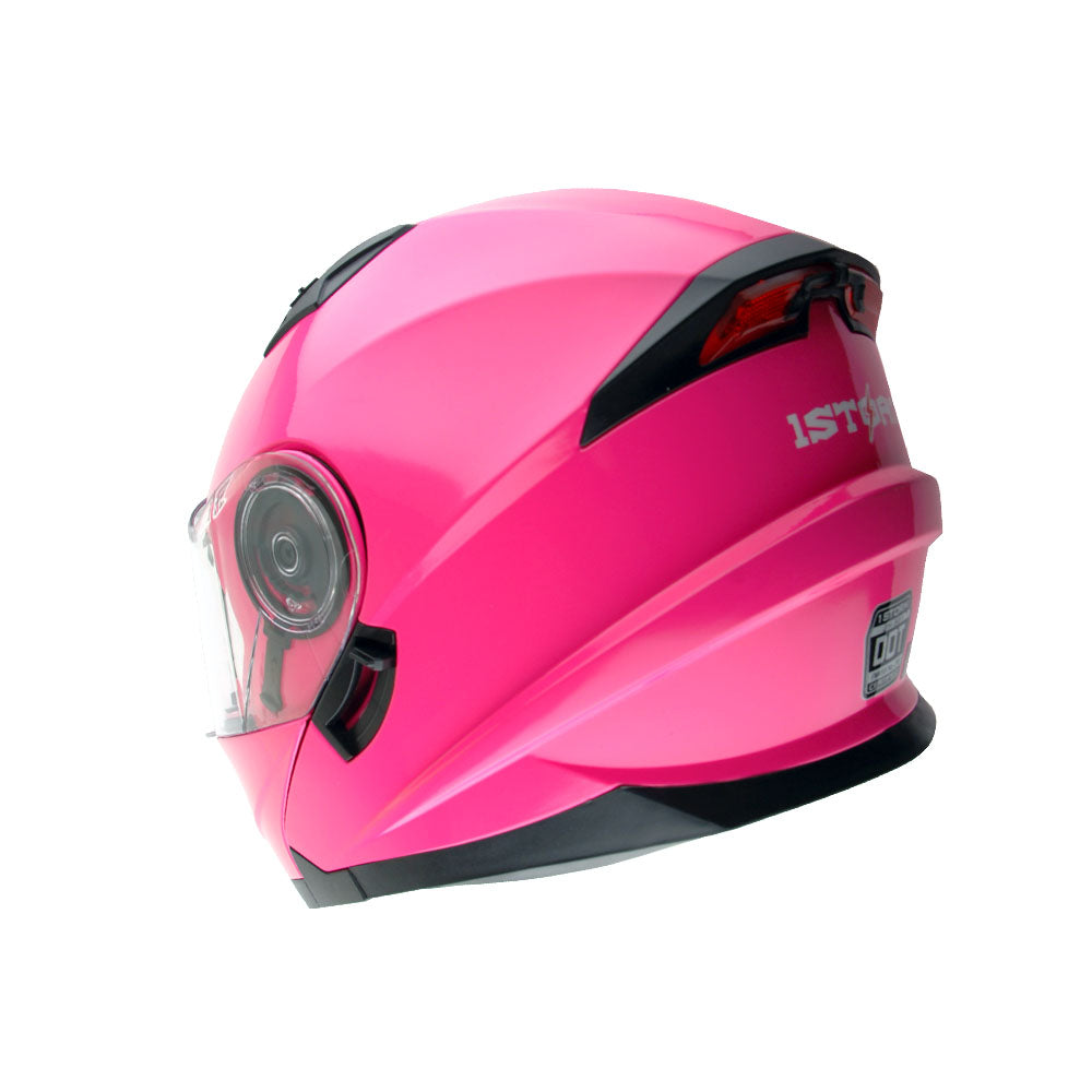 1Storm New Motorcycle Bike Modular Full Face Helmet Dual Visor Sun Shield NOLED901 Glossy Pink No Light / S(55-56 cm 21.7/22.0 Inch ) 1Storm New Motorcycle Bike Modular Full Face Helmet Dual Visor Sun Shield NOLED901 Glossy Pink No Light / S(55-56 cm 21.7/22.0 Inch )