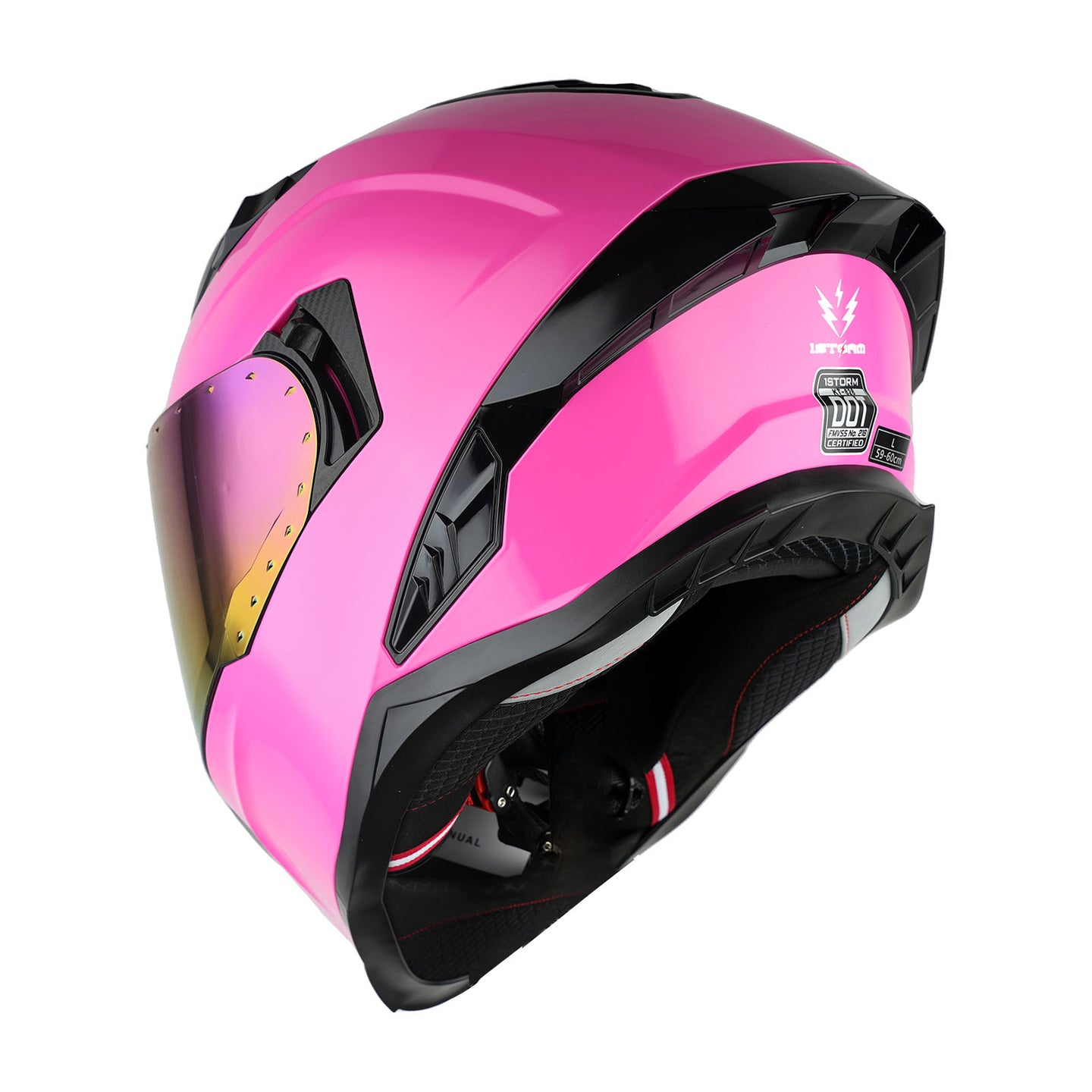 1Storm Motorcycle Full Face Helmet for Adults Men and Women Street Bike Racing Helmet DOT Approved with one Extra Clear Shield: KT828