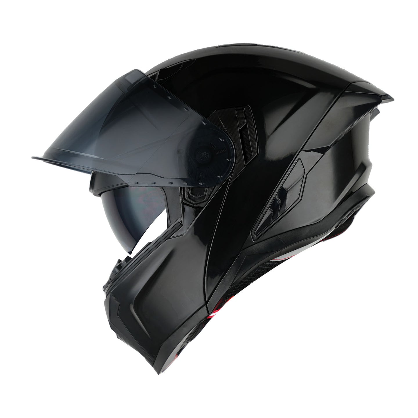 1Storm Motorcycle Modular Flip up Dual Visor Helmet Street Bike Sun Shield Full Face with One Extra Clear Shield: KT928