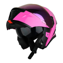 1Storm Motorcycle Modular Flip up Dual Visor Helmet Street Bike Sun Shield Full Face with One Extra Clear Shield: KT928