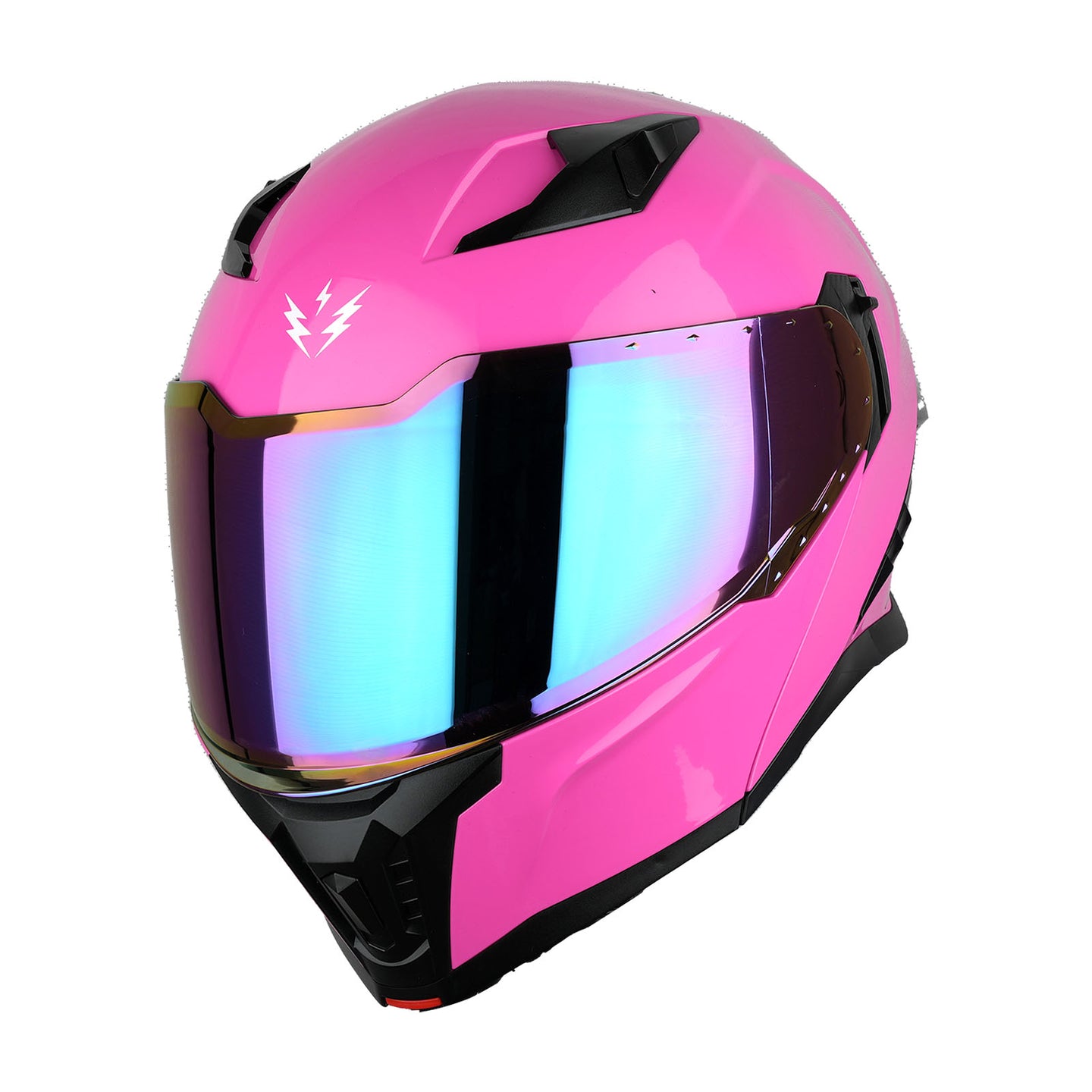 1Storm Motorcycle Modular Flip up Dual Visor Helmet Street Bike Sun Shield Full Face with One Extra Clear Shield: KT928