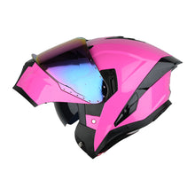 1Storm Motorcycle Modular Flip up Dual Visor Helmet Street Bike Sun Shield Full Face with One Extra Clear Shield: KT928