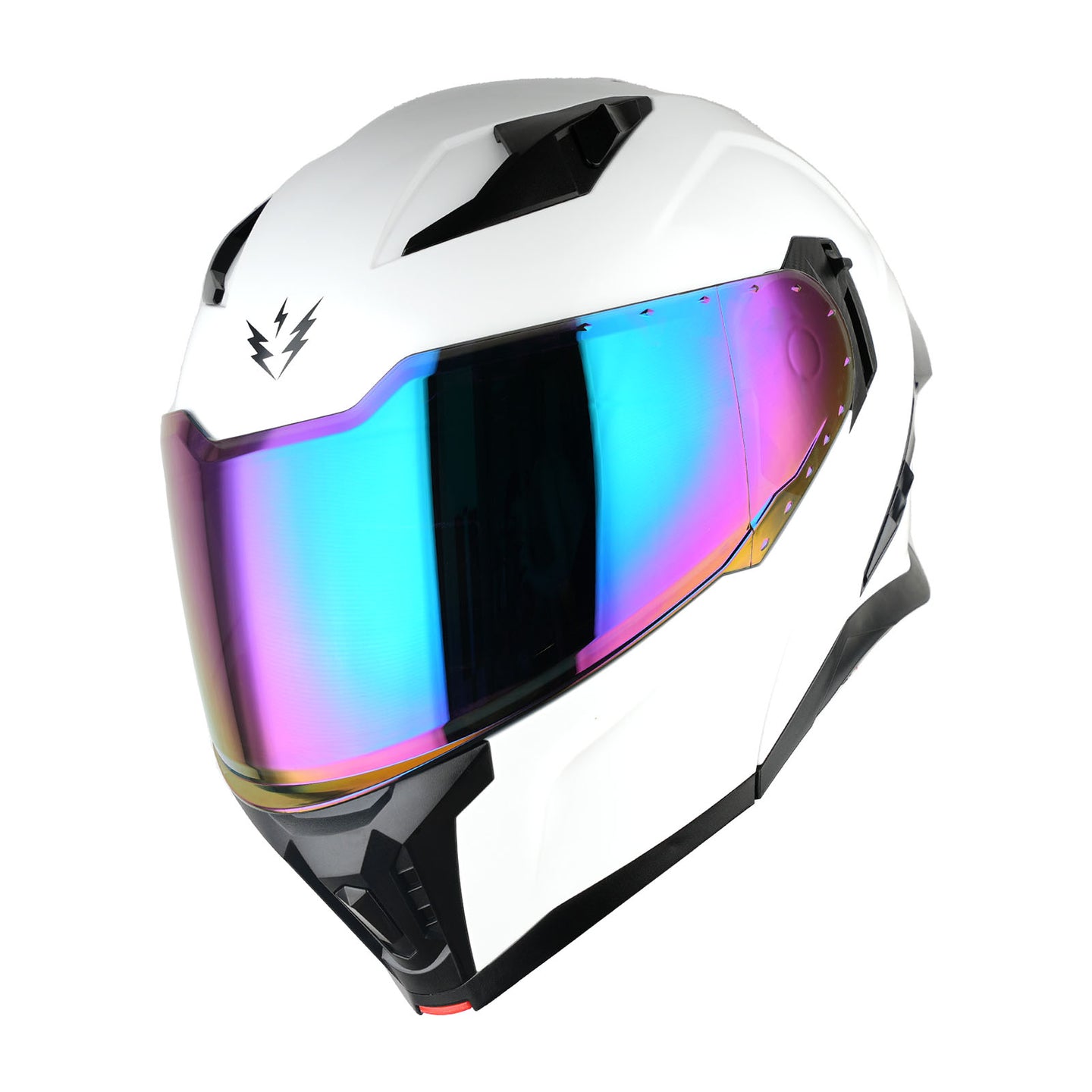 1Storm Motorcycle Modular Flip up Dual Visor Helmet Street Bike Sun Shield Full Face with One Extra Clear Shield: KT928