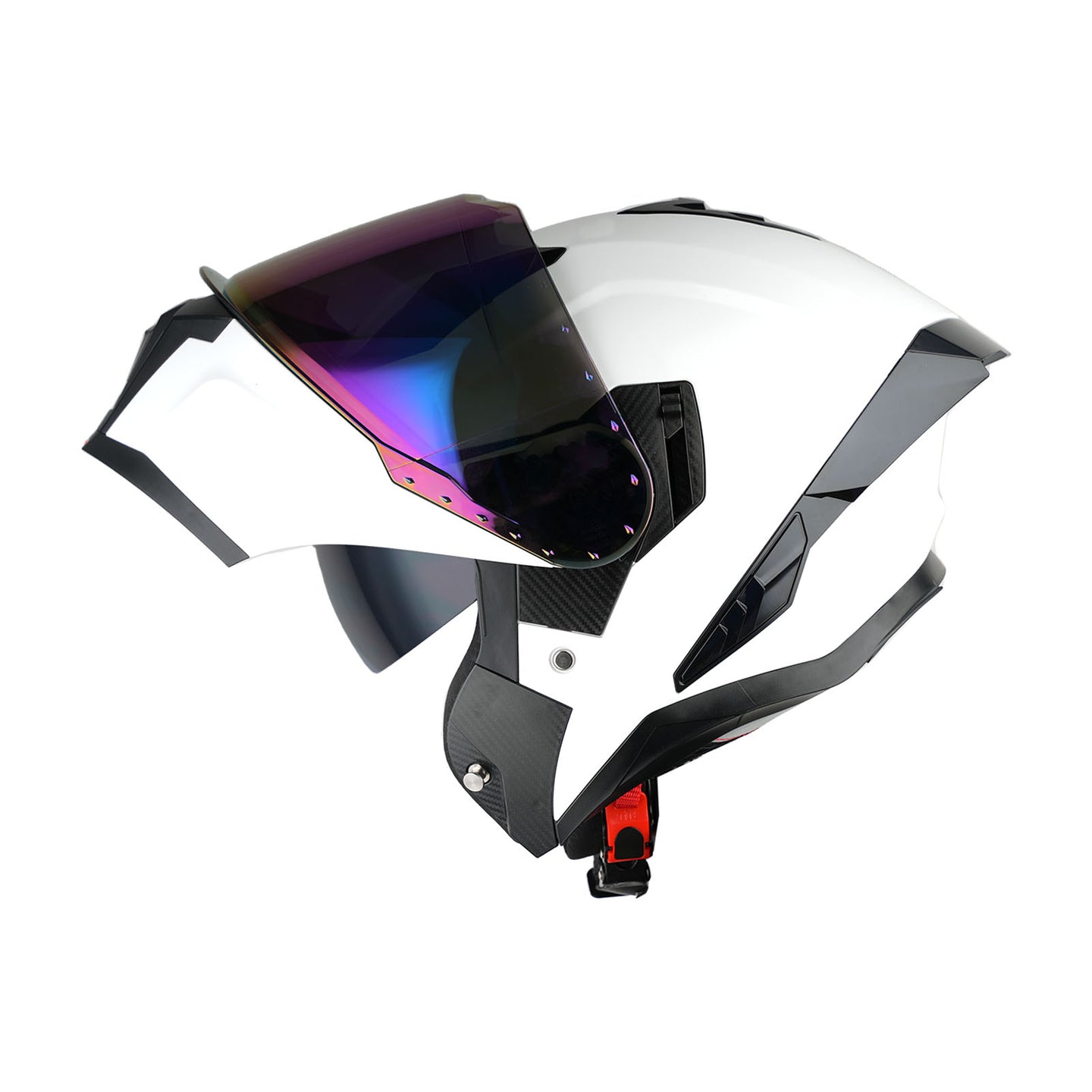 1Storm Motorcycle Modular Flip up Dual Visor Helmet Street Bike Sun Shield Full Face with One Extra Clear Shield: KT928