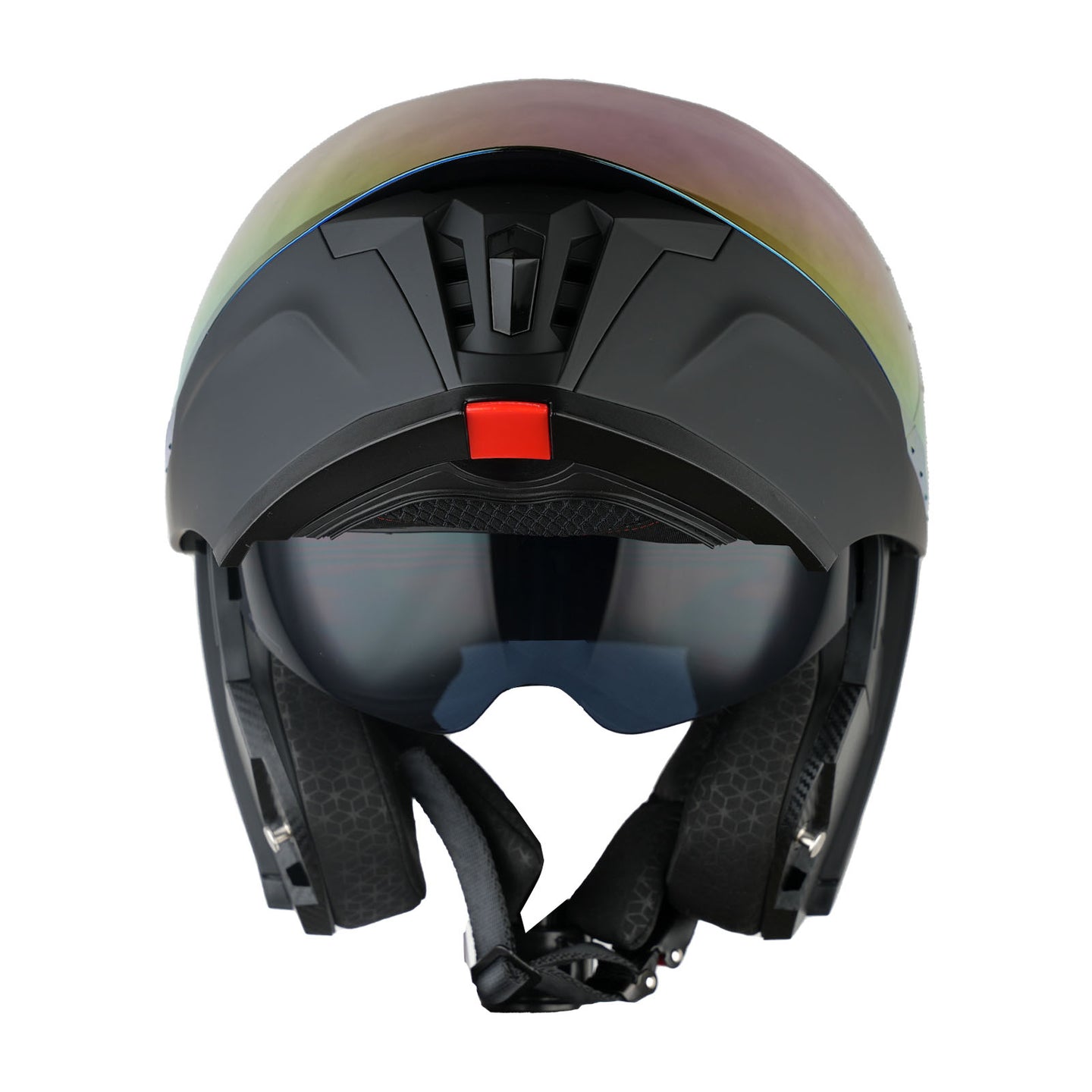 1Storm Motorcycle Modular Flip up Dual Visor Helmet Street Bike Sun Shield Full Face with One Extra Clear Shield: KT928