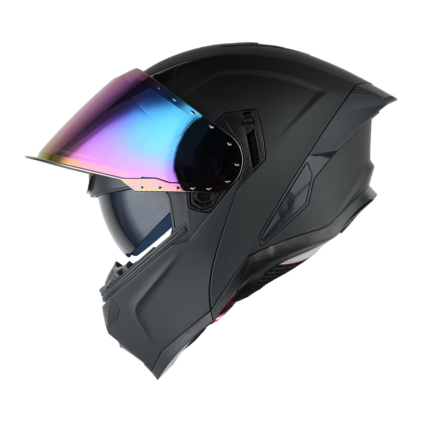 1Storm Motorcycle Modular Flip up Dual Visor Helmet Street Bike Sun Shield Full Face with One Extra Clear Shield: KT928
