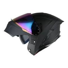 1Storm Motorcycle Modular Flip up Dual Visor Helmet Street Bike Sun Shield Full Face with One Extra Clear Shield: KT928