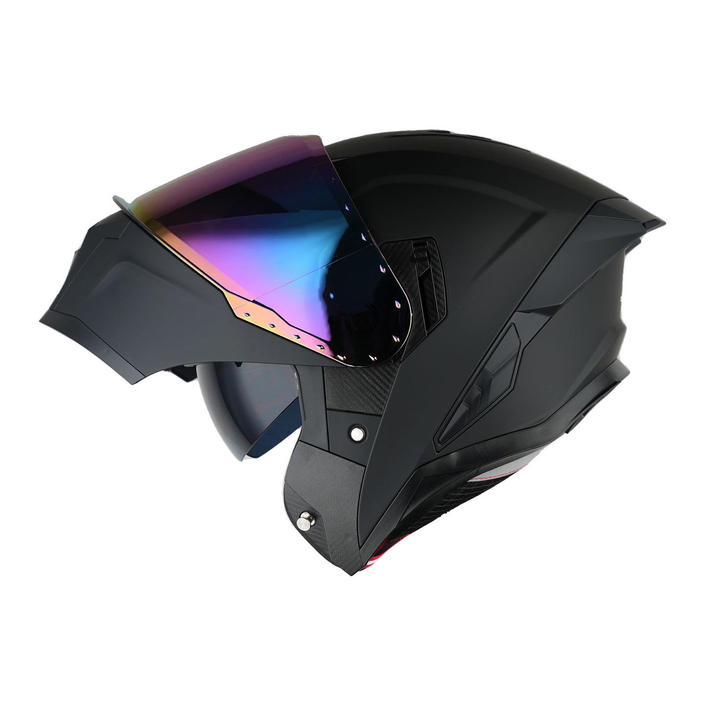 1Storm Motorcycle Modular Flip up Dual Visor Helmet Street Bike Sun Shield Full Face with One Extra Clear Shield: KT928
