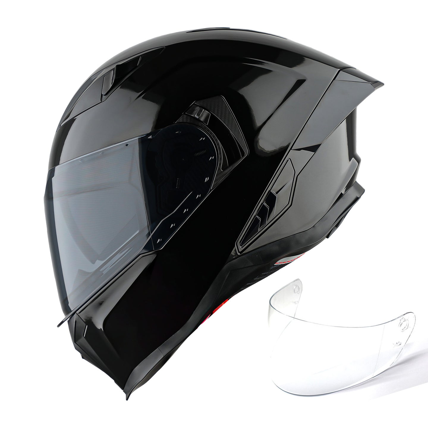 1Storm Motorcycle Full Face Helmet for Adults Men and Women Street Bike Racing Helmet DOT Approved with one Extra Clear Shield: KT828
