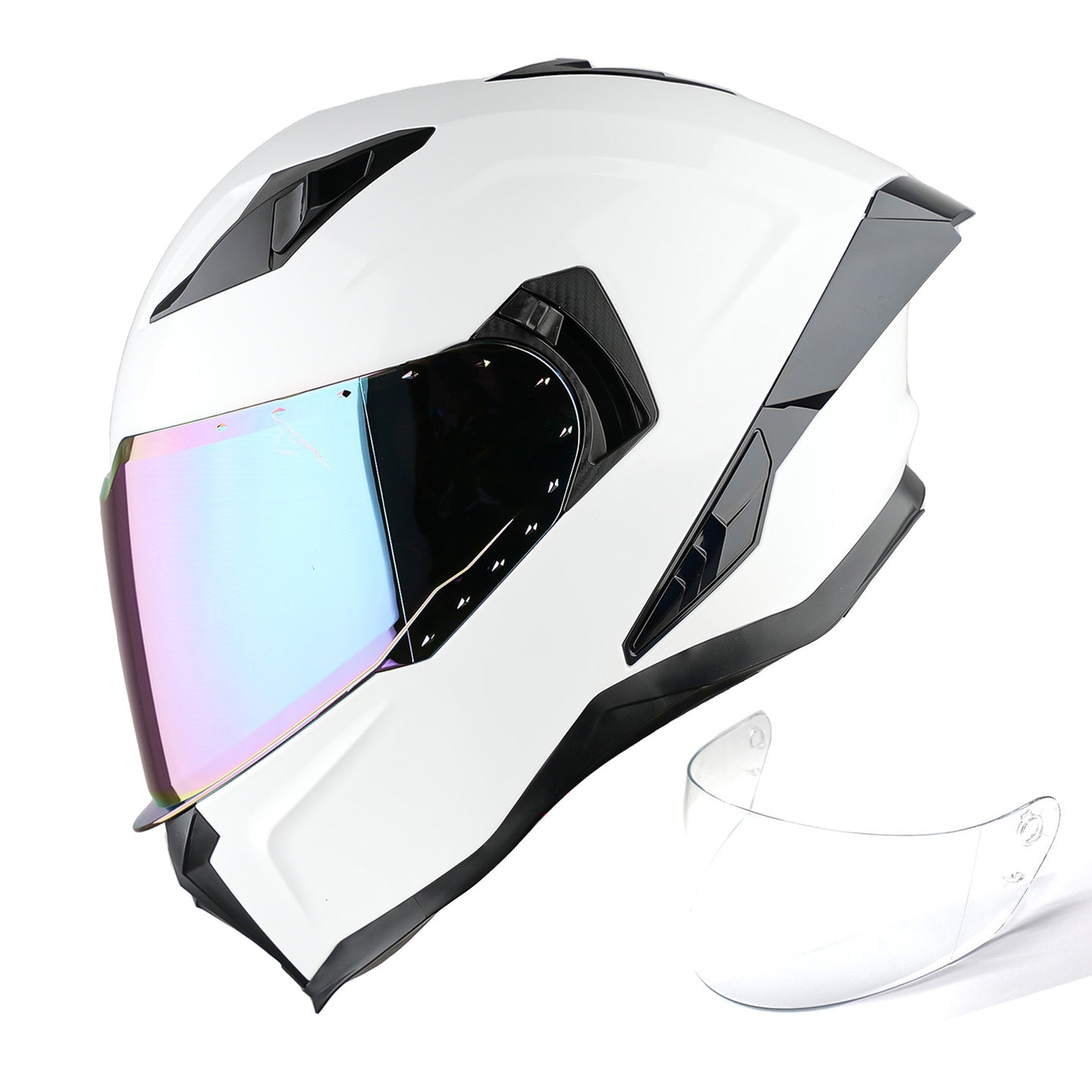 1Storm Motorcycle Full Face Helmet for Adults Men and Women Street Bike Racing Helmet DOT Approved with one Extra Clear Shield: KT828