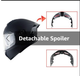 Detachable Spoiler with Rechargeable LED Tail Light for 1Storm Motorcycle Modular Flip up Dual Visor Full Face Helmet LED-X90