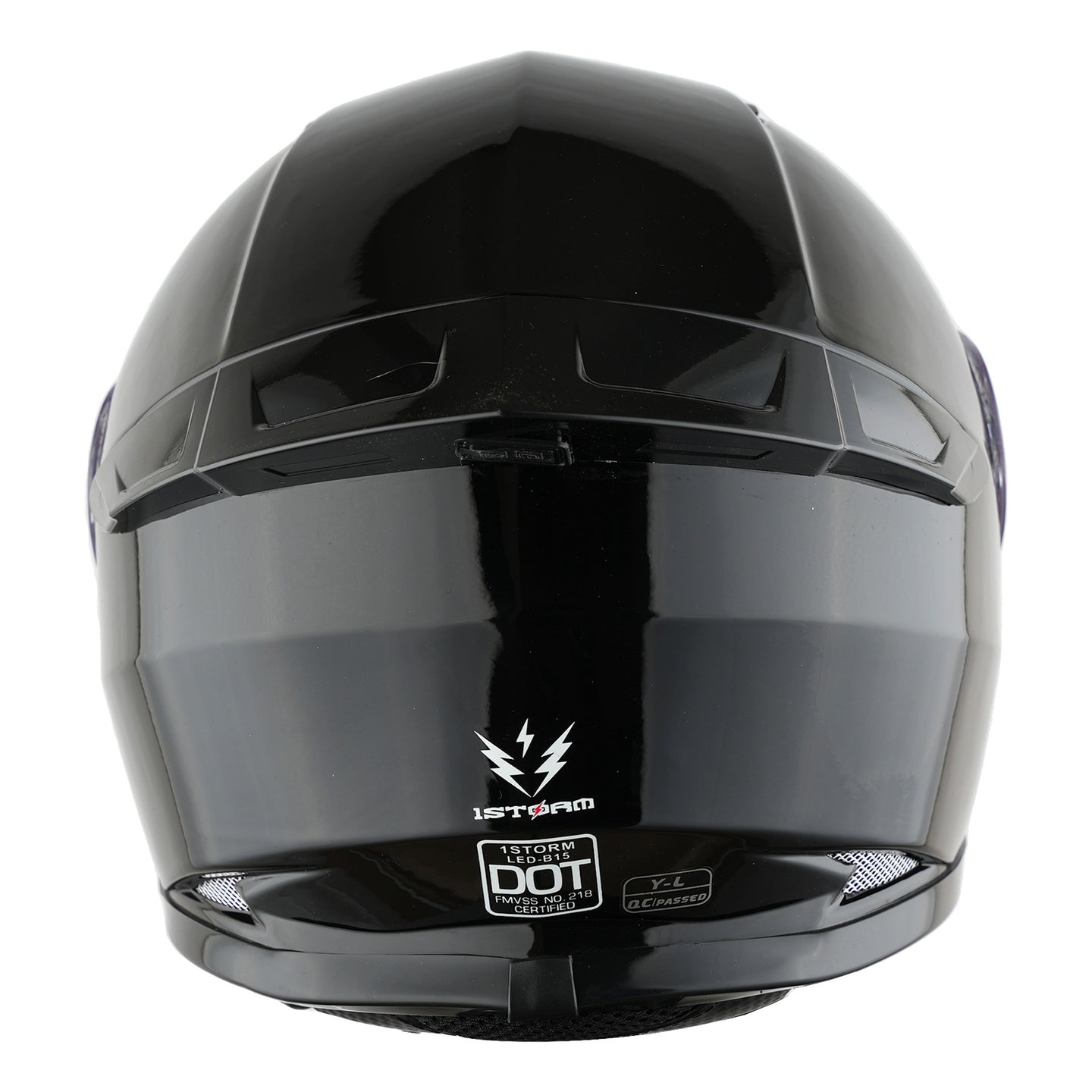 1Storm Motorcycle Youth Kids Street Dirt Bike ATV BMX MX Go Cart Karting Full Face Helmet with LED Tail Light: LED-B15