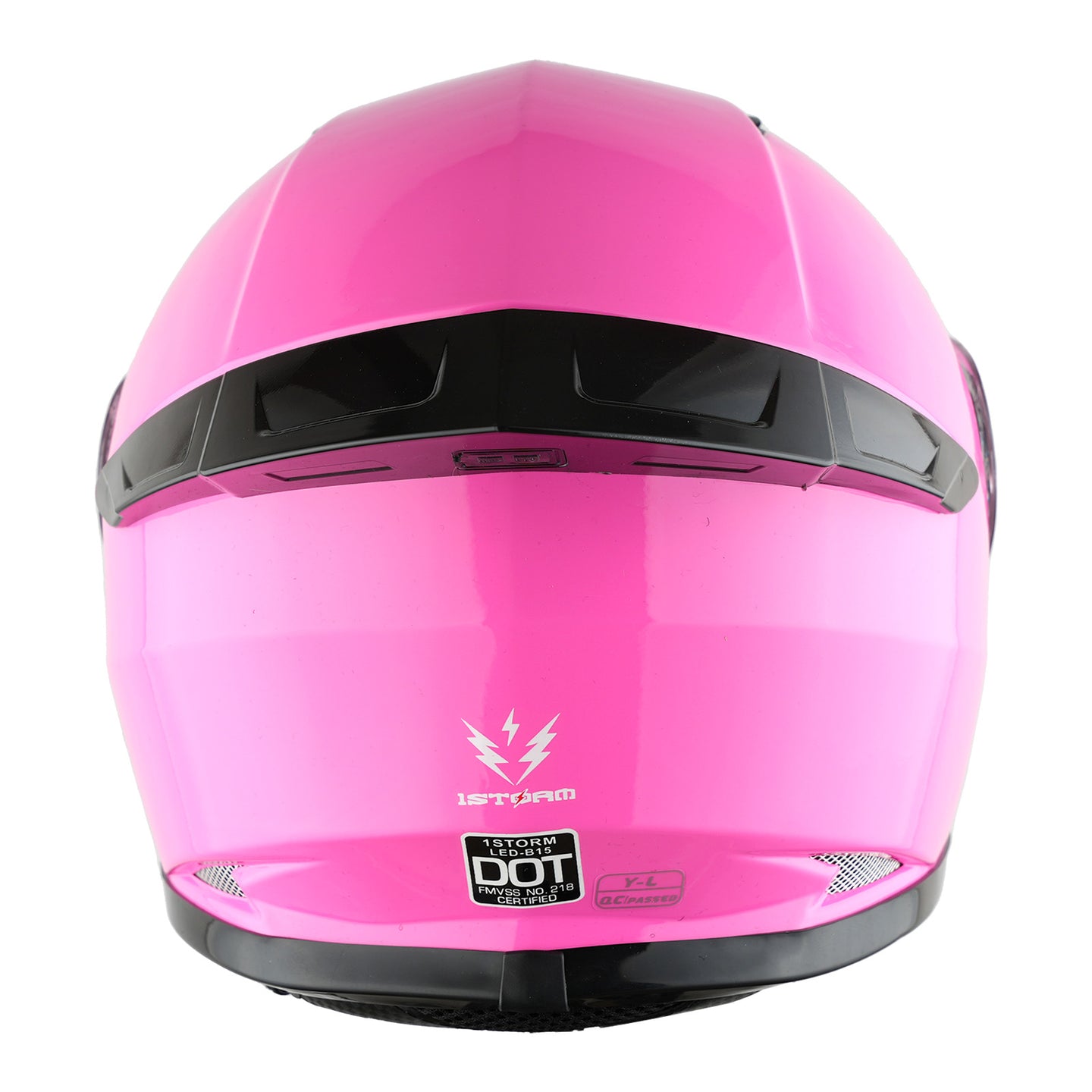 1Storm Motorcycle Youth Kids Street Dirt Bike ATV BMX MX Go Cart Karting Full Face Helmet with LED Tail Light: LED-B15