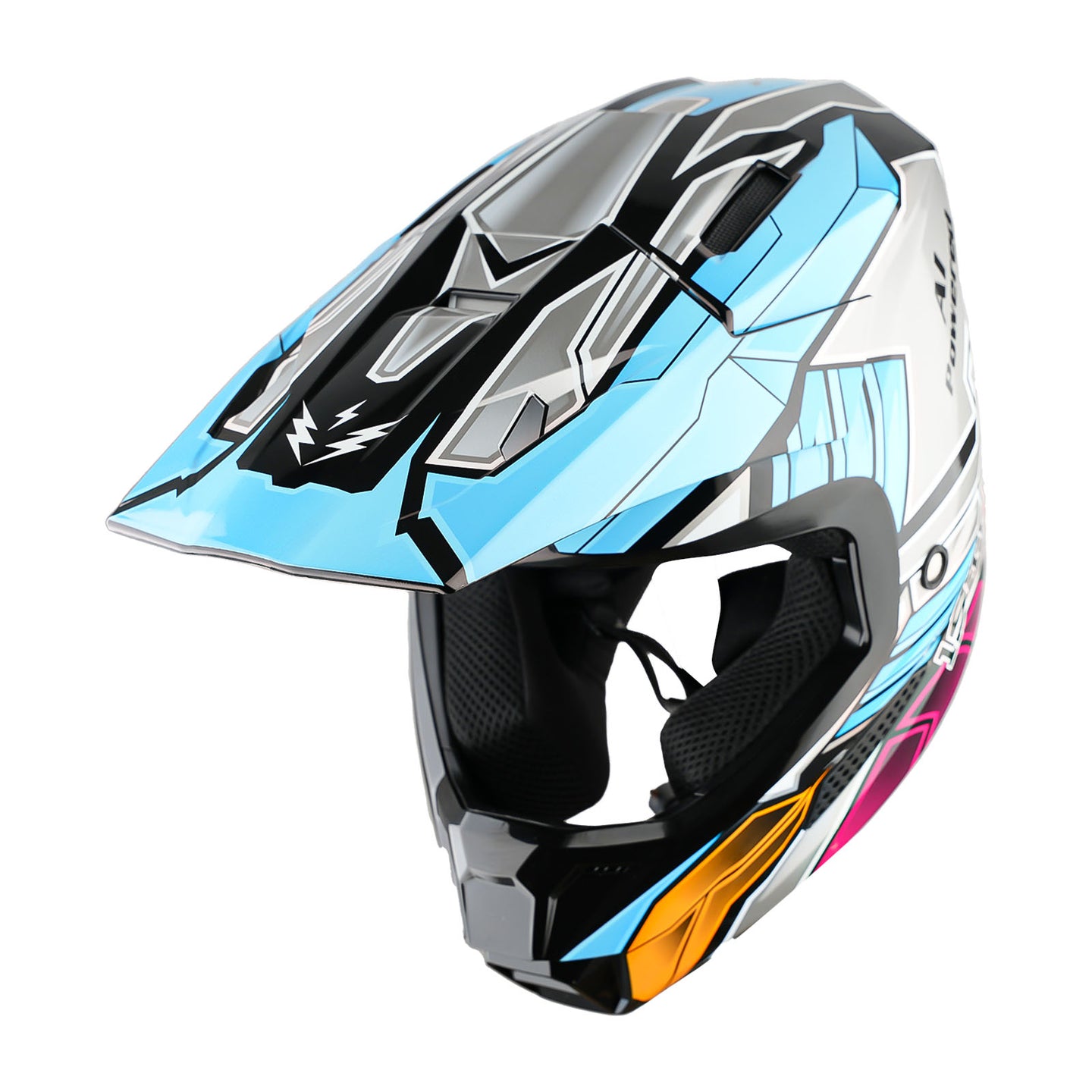 1Storm New Youth Kids BMX MX Bike Helmet Motocross Helmet Teenager T602 + Goggles + Gloves Bundle