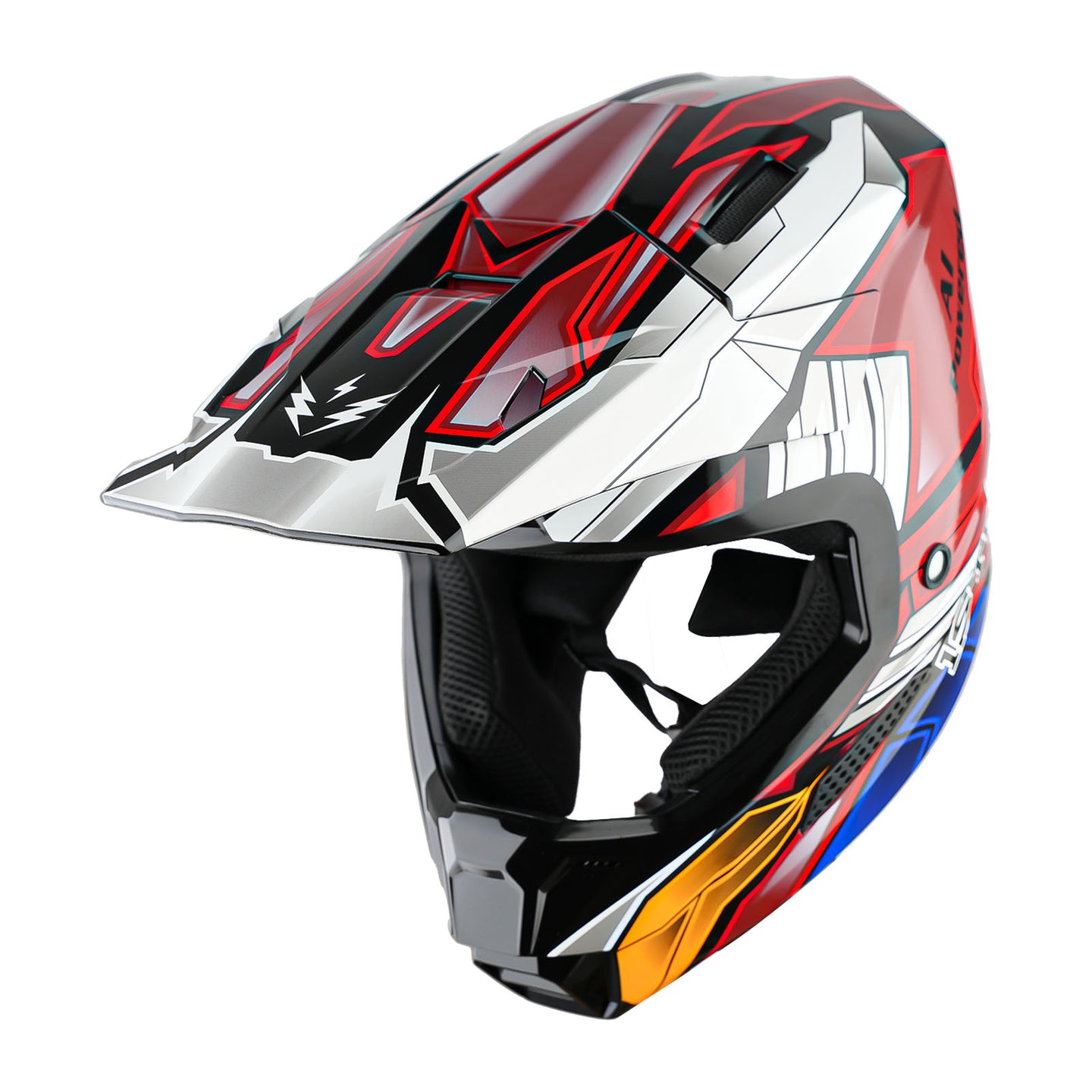 1Storm New Youth Kids BMX MX Bike Helmet Motocross Helmet Teenager T602 + Goggles + Gloves Bundle