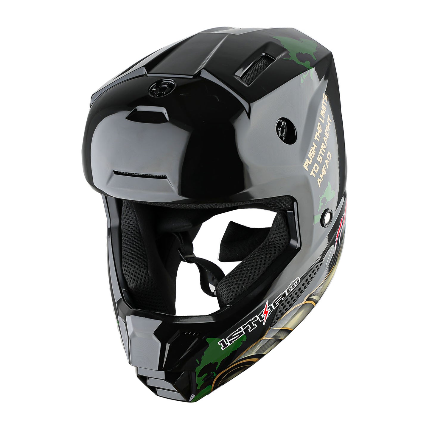 1Storm New Youth Kids BMX MX Bike Helmet Motocross Helmet Teenager T602 + Goggles + Gloves Bundle