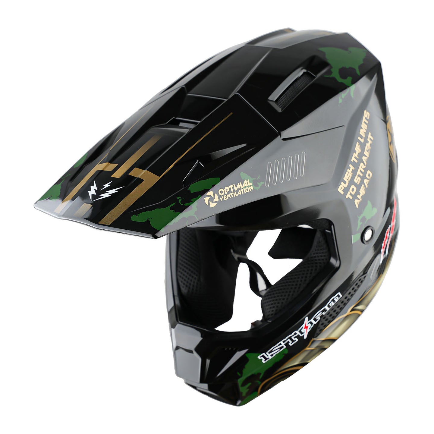 1Storm New Youth Kids BMX MX Bike Helmet Motocross Helmet Teenager T602 + Goggles + Gloves Bundle