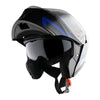 1Storm New Motorcycle Bike Modular Full Face Helmet Dual Visor Sun Shield with Rechargeable LED Tail Light: LED-X90