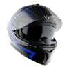 1Storm New Motorcycle Bike Modular Full Face Helmet Dual Visor Sun Shield with Rechargeable LED Tail Light: LED-X90