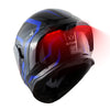 1Storm New Motorcycle Bike Modular Full Face Helmet Dual Visor Sun Shield with Rechargeable LED Tail Light: LED-X90