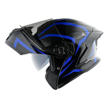 1Storm New Motorcycle Bike Modular Full Face Helmet Dual Visor Sun Shield with Rechargeable LED Tail Light: LED-X90