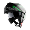 1Storm New Motorcycle Bike Modular Full Face Helmet Dual Visor Sun Shield with Rechargeable LED Tail Light: LED-X90