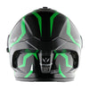 1Storm New Motorcycle Bike Modular Full Face Helmet Dual Visor Sun Shield with Rechargeable LED Tail Light: LED-X90