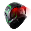 1Storm New Motorcycle Bike Modular Full Face Helmet Dual Visor Sun Shield with Rechargeable LED Tail Light: LED-X90