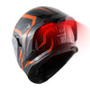 1Storm New Motorcycle Bike Modular Full Face Helmet Dual Visor Sun Shield with Rechargeable LED Tail Light: LED-X90