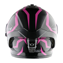 1Storm New Motorcycle Bike Modular Full Face Helmet Dual Visor Sun Shield with Rechargeable LED Tail Light: LED-X90