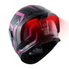 1Storm New Motorcycle Bike Modular Full Face Helmet Dual Visor Sun Shield with Rechargeable LED Tail Light: LED-X90