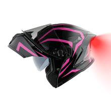 1Storm New Motorcycle Bike Modular Full Face Helmet Dual Visor Sun Shield with Rechargeable LED Tail Light: LED-X90