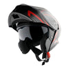 1Storm New Motorcycle Bike Modular Full Face Helmet Dual Visor Sun Shield with Rechargeable LED Tail Light: LED-X90