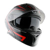 1Storm New Motorcycle Bike Modular Full Face Helmet Dual Visor Sun Shield with Rechargeable LED Tail Light: LED-X90