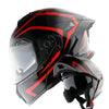 1Storm New Motorcycle Bike Modular Full Face Helmet Dual Visor Sun Shield with Rechargeable LED Tail Light: LED-X90